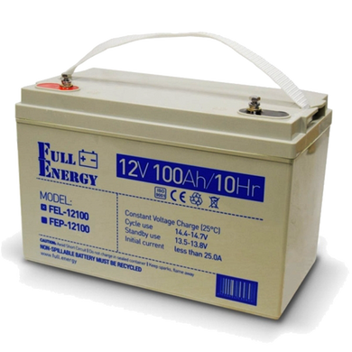 Аккумулятор гелевый 12В 100 Ач для ИБП Full Energy FEL-12100