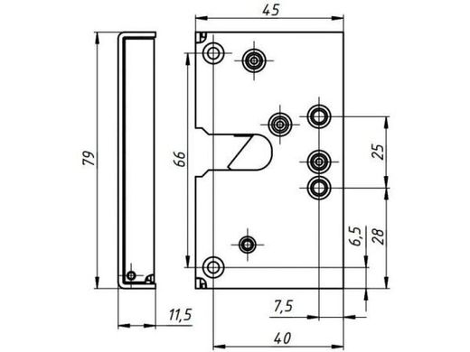 Електромеханічний замок для пластикових дверей і вікон Promix-SM305.10 (ШЕРИФ-5 НЗ)