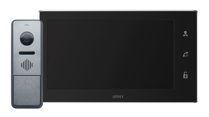 Комплект відеодомофона ARNY AVD-7430 IPS Білий / Бронза
